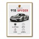 Porsche 918 Spyder Car Stats Art Print