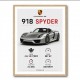 Porsche 918 Spyder Car Stats Art Print