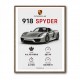 Porsche 918 Spyder Car Stats Art Print