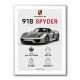 Porsche 918 Spyder Car Stats Art Print