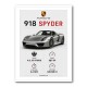 Porsche 918 Spyder Car Stats Art Print