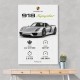Porsche 918 Spyder Car Stats Wall Art