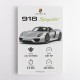 Porsche 918 Spyder Car Stats Wall Art