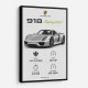 Porsche 918 Spyder Car Stats Wall Art