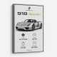 Porsche 918 Spyder Car Stats Wall Art