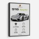 Porsche 918 Spyder Car Stats Wall Art