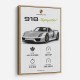 Porsche 918 Spyder Car Stats Wall Art