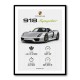 Porsche 918 Spyder Car Stats Wall Art