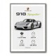 Porsche 918 Spyder Car Stats Wall Art