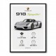 Porsche 918 Spyder Car Stats Wall Art