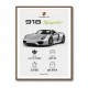 Porsche 918 Spyder Car Stats Wall Art