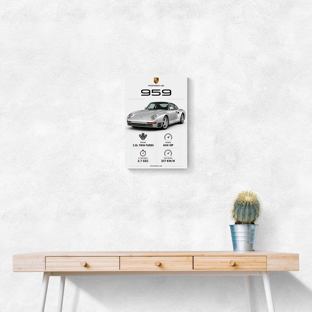 Porsche 959 Sports Car Wall Art