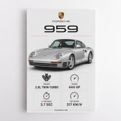 Porsche 959 Sports Car Wall Art