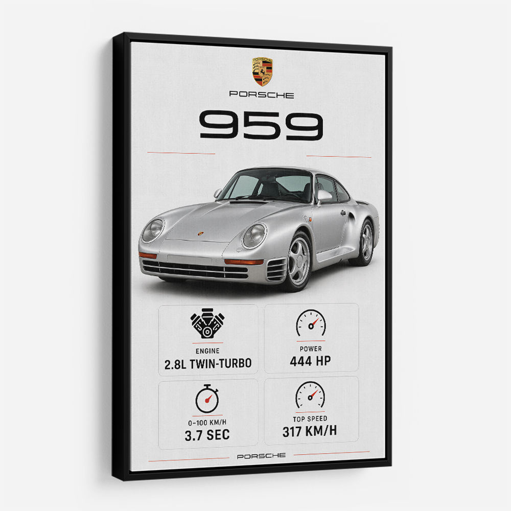 Porsche 959 Sports Car Wall Art