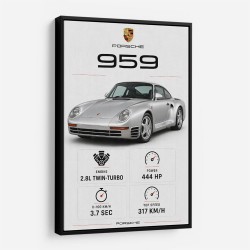 Porsche 959 Sports Car Wall Art