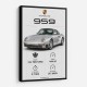 Porsche 959 Sports Car Wall Art