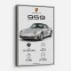 Porsche 959 Sports Car Wall Art