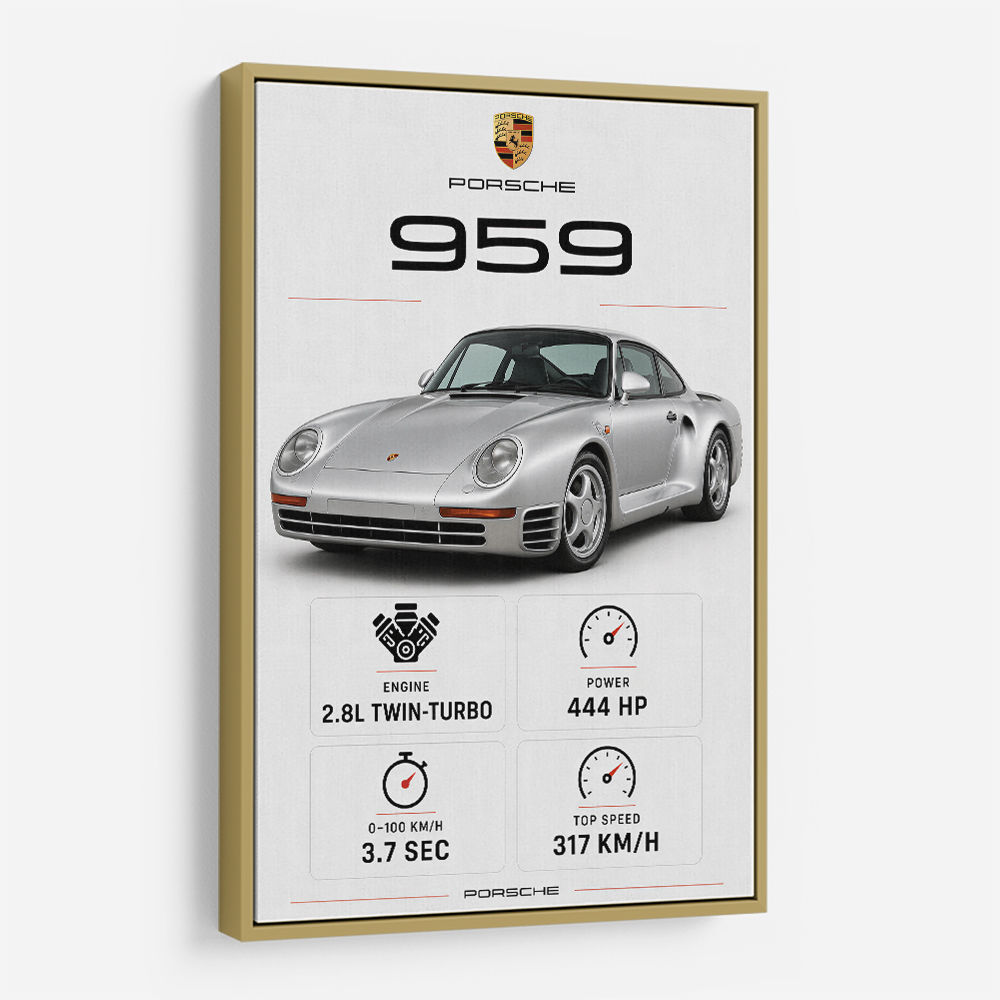 Porsche 959 Sports Car Wall Art