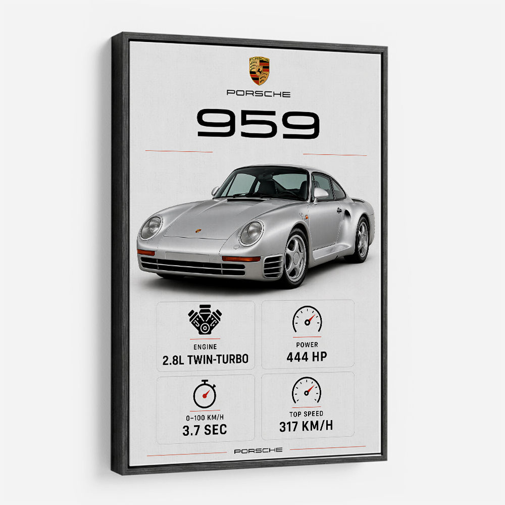 Porsche 959 Sports Car Wall Art