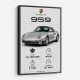Porsche 959 Sports Car Wall Art