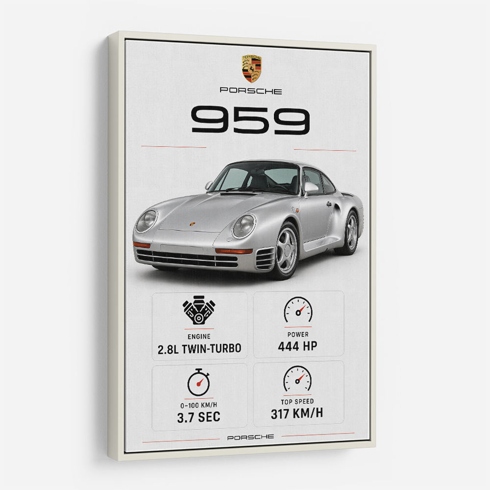 Porsche 959 Sports Car Wall Art