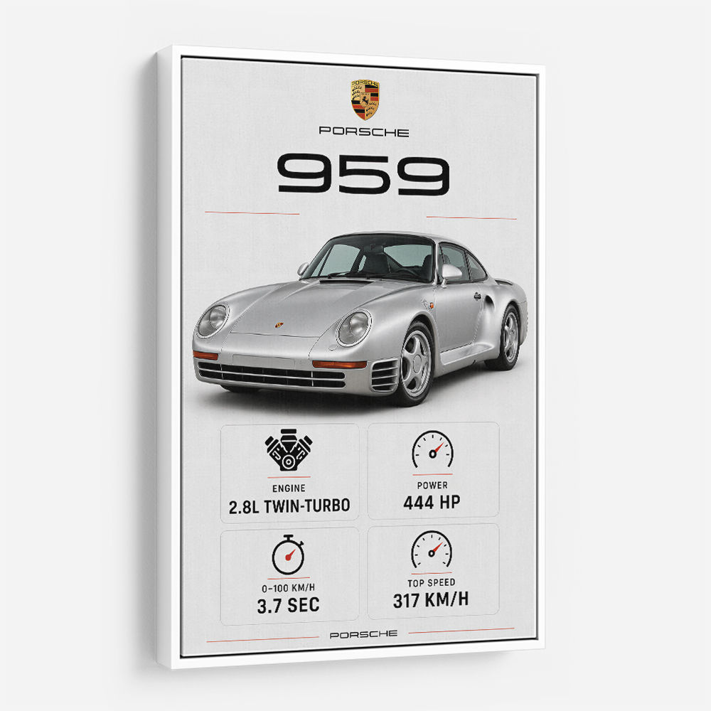 Porsche 959 Sports Car Wall Art