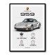 Porsche 959 Sports Car Wall Art