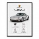 Porsche 959 Sports Car Wall Art