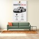 Porsche Boxster GTS 4 Silver Car Wall Art