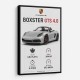Porsche Boxster GTS 4 Silver Car Wall Art
