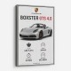 Porsche Boxster GTS 4 Silver Car Wall Art