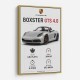 Porsche Boxster GTS 4 Silver Car Wall Art