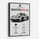 Porsche Boxster GTS 4 Silver Car Wall Art
