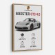 Porsche Boxster GTS 4 Silver Car Wall Art