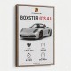 Porsche Boxster GTS 4 Silver Car Wall Art