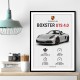 Porsche Boxster GTS 4 Silver Car Wall Art