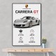Porsche Carrera GT Silver Specs Art Print