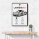 Porsche Carrera GT Silver Specs Art Print
