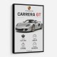 Porsche Carrera GT Silver Specs Art Print