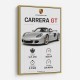 Porsche Carrera GT Silver Specs Art Print