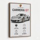 Porsche Carrera GT Silver Specs Art Print