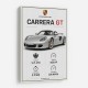 Porsche Carrera GT Silver Specs Art Print