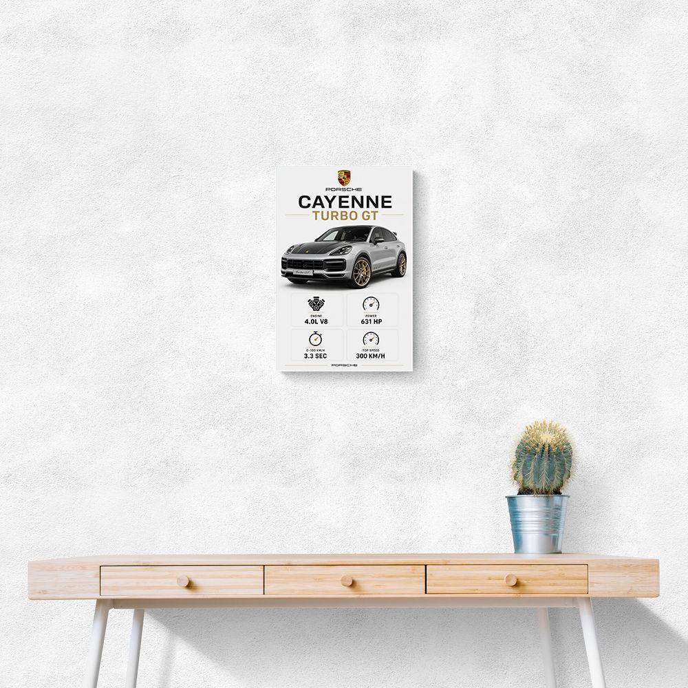 Porsche Cayenne Turbo GT Specs Wall Art