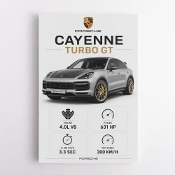 Porsche Cayenne Turbo GT Specs Wall Art