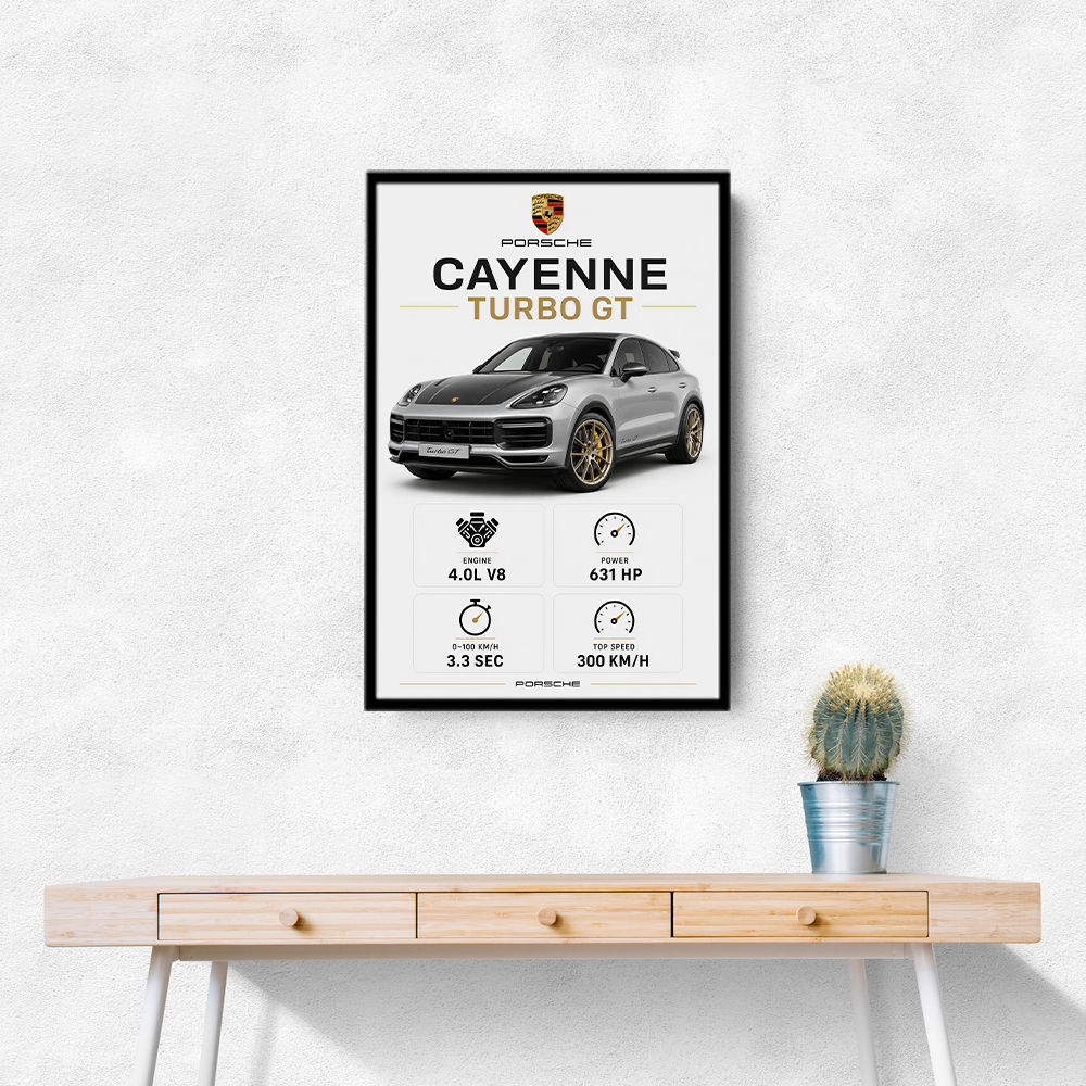 Porsche Cayenne Turbo GT Specs Wall Art