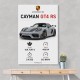 Porsche Cayman GT4 RS Gray Car Art Print