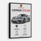 Porsche Cayman GT4 RS Gray Car Art Print