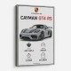 Porsche Cayman GT4 RS Gray Car Art Print