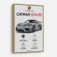 Porsche Cayman GT4 RS Gray Car Art Print