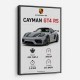 Porsche Cayman GT4 RS Gray Car Art Print